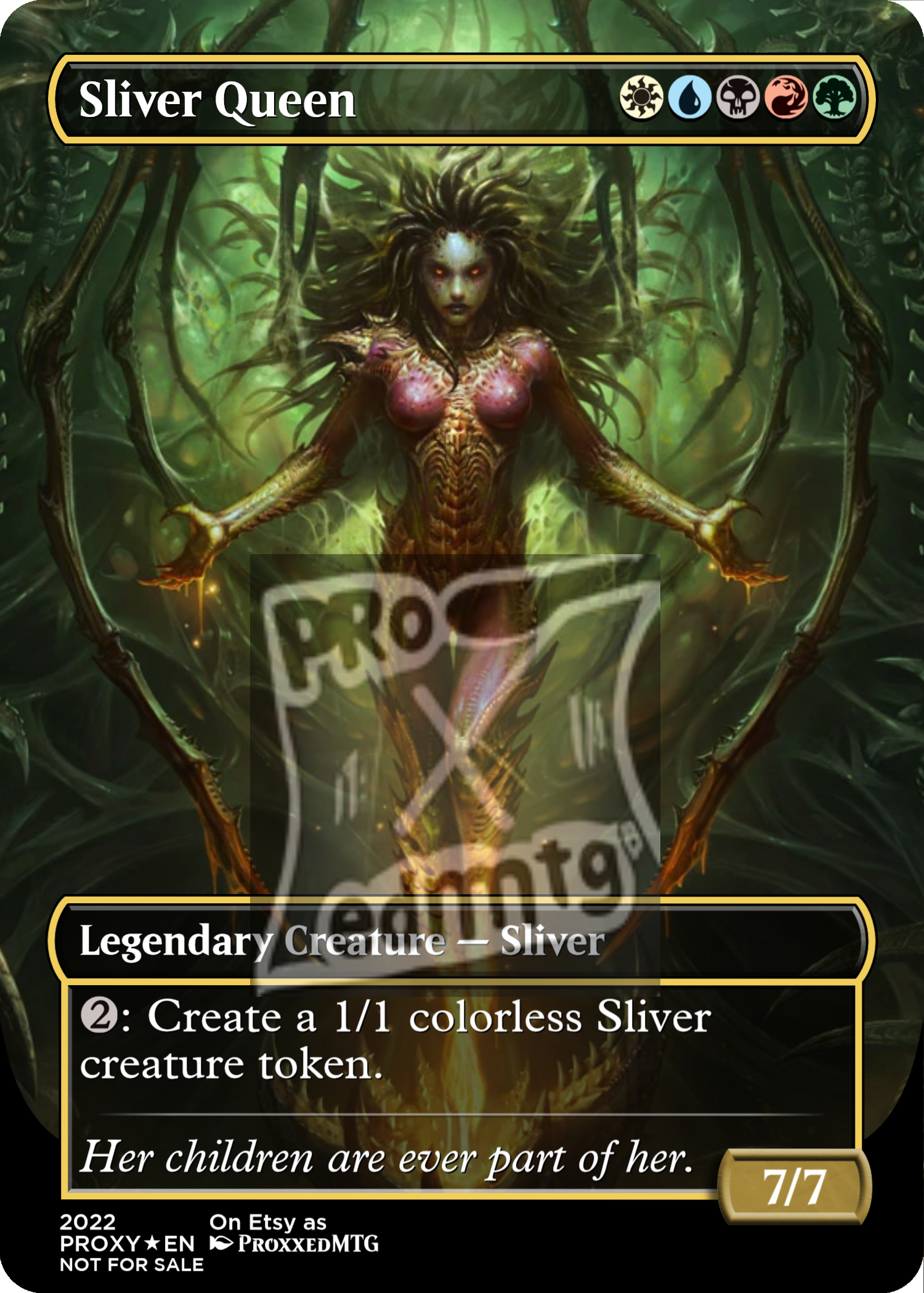 Sliver Queen Proxy Alter by ProxxedMTG